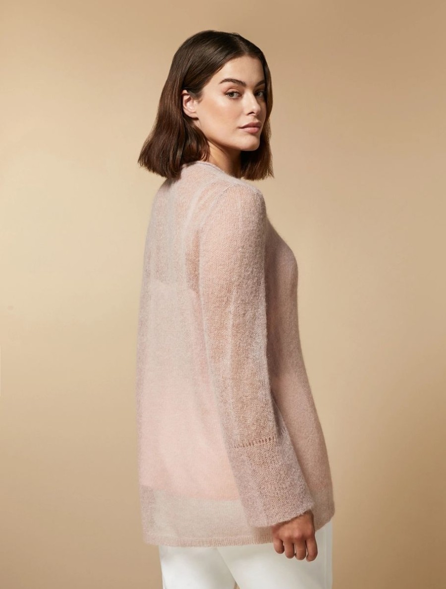 Vetements Marina Rinaldi | Pull Mohair Et Alpaga Rose