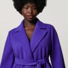 Vetements Marina Rinaldi | Manteau Compact En Jersey Violet