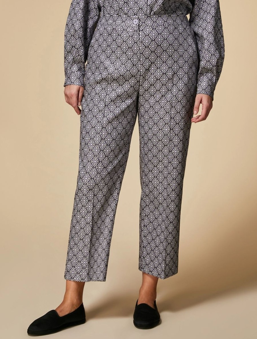 Vetements Marina Rinaldi | Pantalon Jacquard Lilas