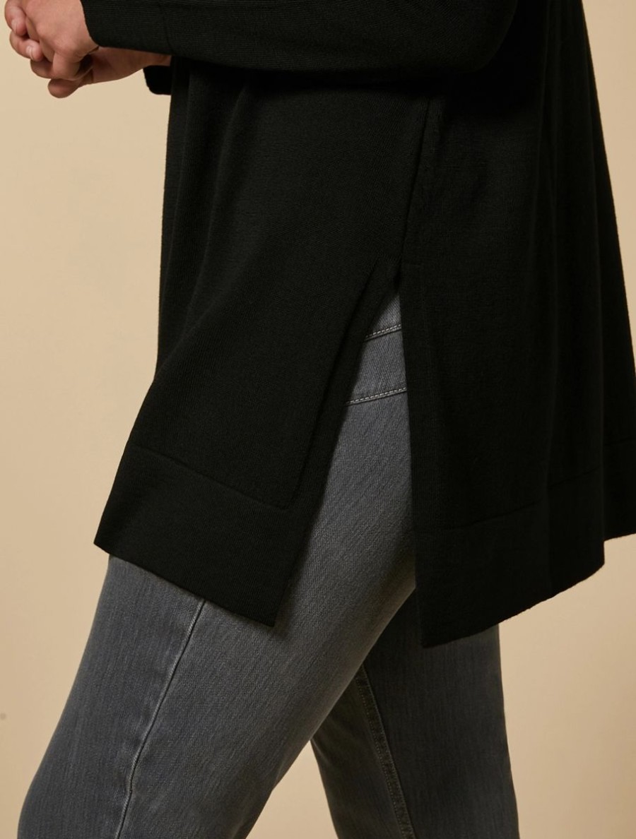 Vetements Marina Rinaldi | Pull En Laine Noir