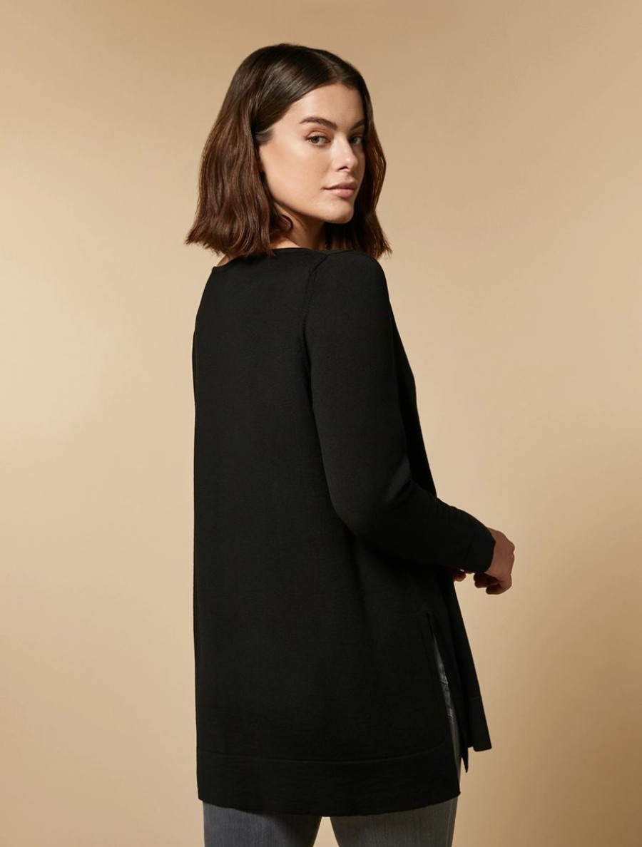 Vetements Marina Rinaldi | Pull En Laine Noir