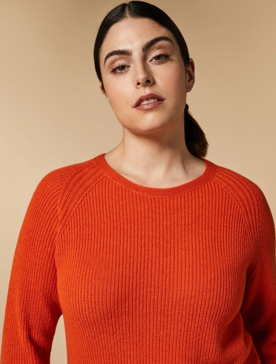 Vetements Marina Rinaldi | Pull En Cachemire Melange Rouiller