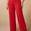 Vetements Marina Rinaldi | Pantalon Droit En Triacetate Rouge