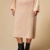 Vetements Marina Rinaldi | Jupe En Mohair Et Laine Rose