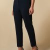 Vetements Marina Rinaldi | Pantalon Slim En Triacetate Bleu Nuit