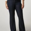 Vetements Marina Rinaldi | Pantalon En Polyviscose Marine Fonce