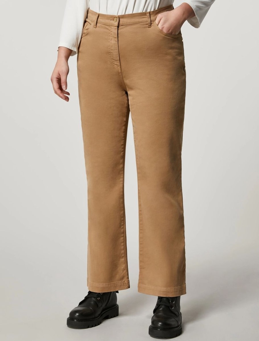 Vetements Marina Rinaldi | Pantalon En Gabardine Colonial