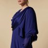 Vetements De Ceremonie Marina Rinaldi | Etole En Crepe Georgette Bleuet