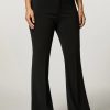 Vetements Marina Rinaldi | Pantalon Fluide En Tissu Stretch Noir