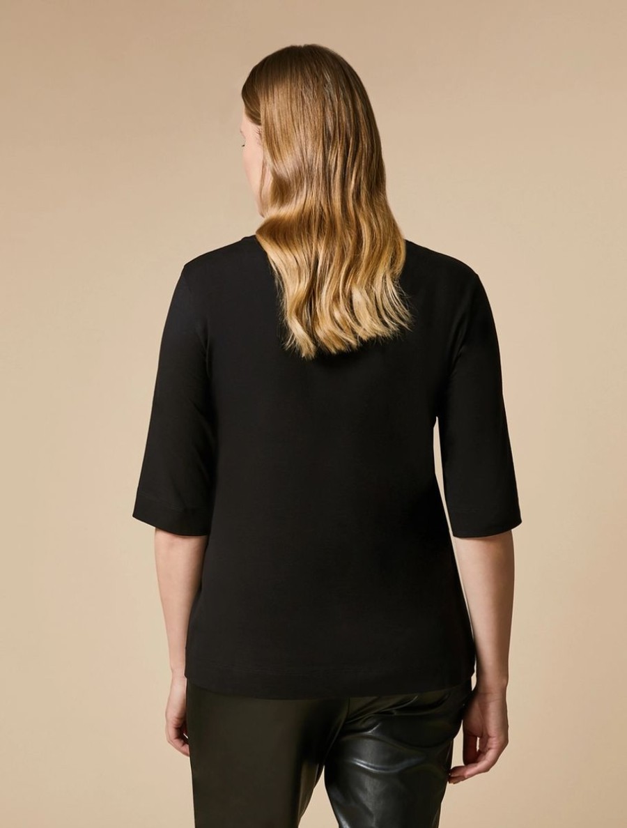 Vetements Marina Rinaldi | Tee-Shirt En Jersey Noir