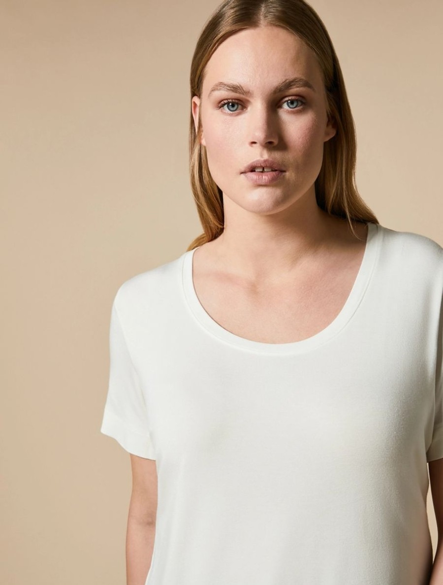 Vetements Marina Rinaldi | Tee-Shirt En Jersey Blanc