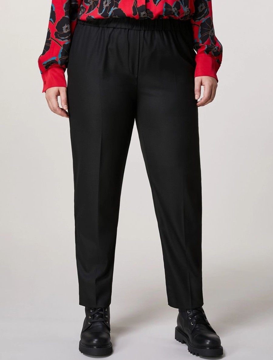 Vetements Marina Rinaldi | Pantalon En Polyviscose Noir