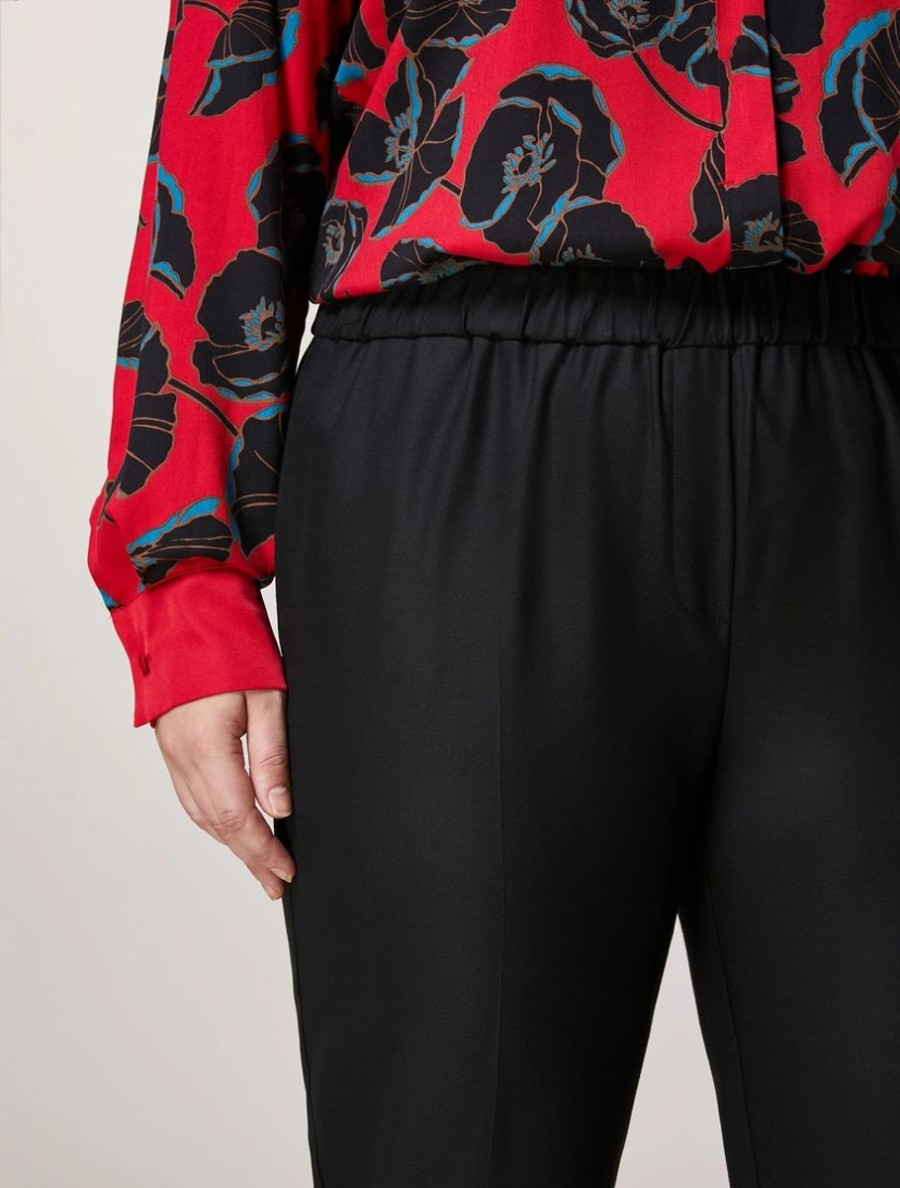 Vetements Marina Rinaldi | Pantalon En Polyviscose Noir