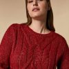 Vetements Marina Rinaldi | Pull En Laine Et Alpaga Rouge