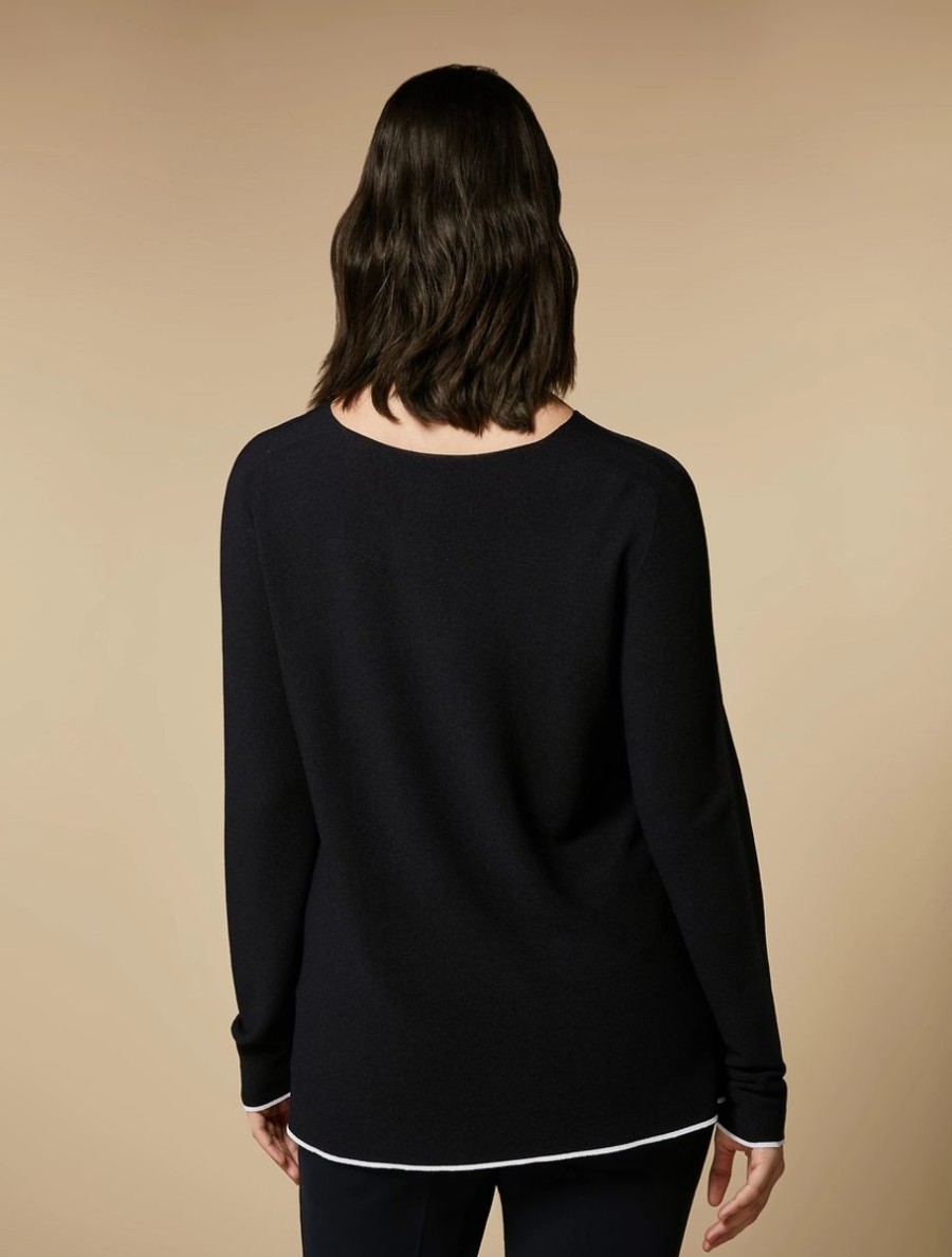 Vetements Marina Rinaldi | Pull En Viscose Outremer