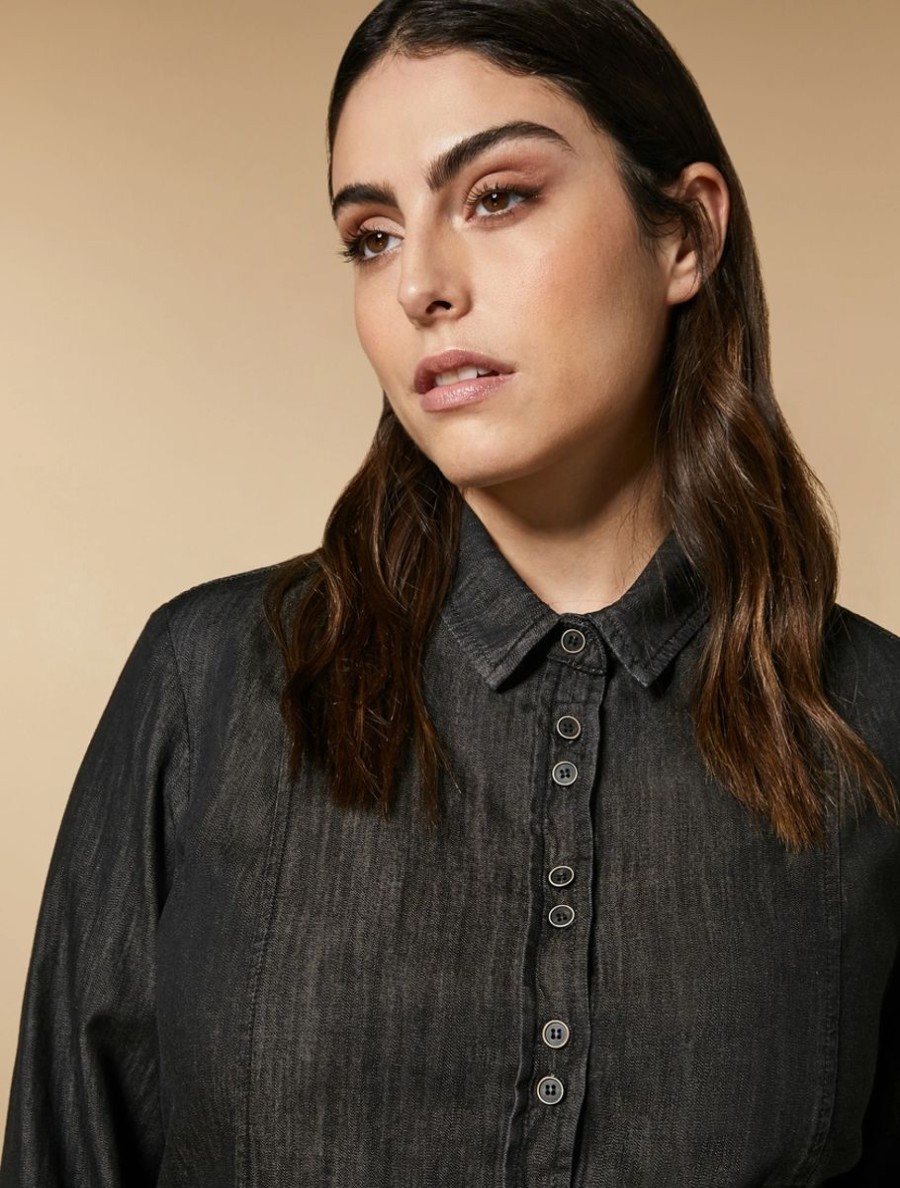 Vetements Marina Rinaldi | Chemise En Jean Noir