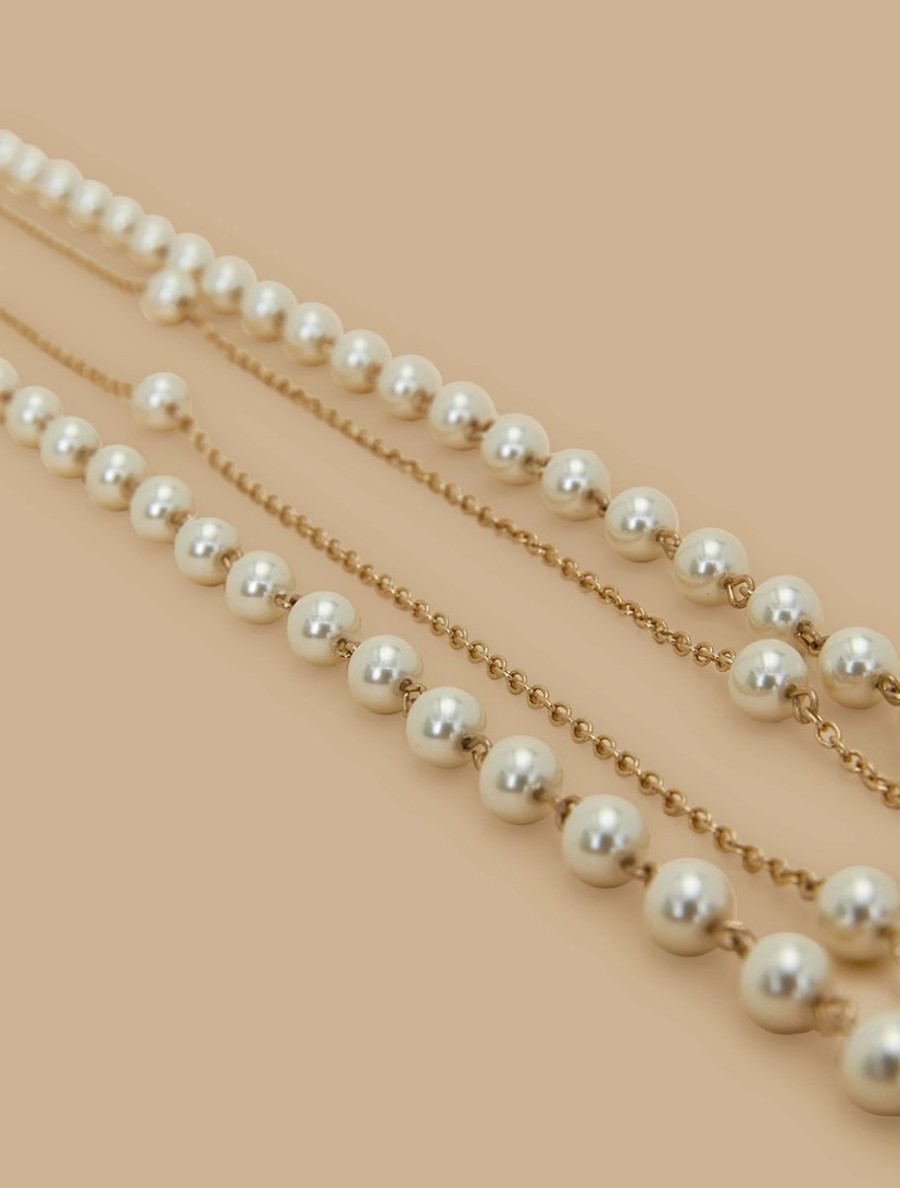 Vetements De Ceremonie Marina Rinaldi | Collier De Perles Blanc