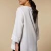 Vetements Marina Rinaldi | Tunique En Lin Leger Blanc