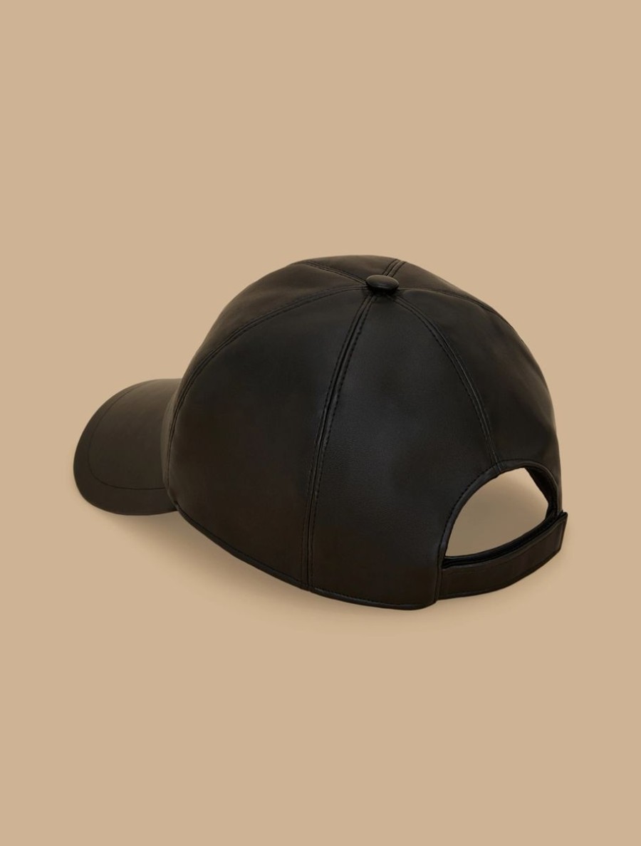 Accessoires Marina Rinaldi | Casquette De Baseball Surpiquee Noir