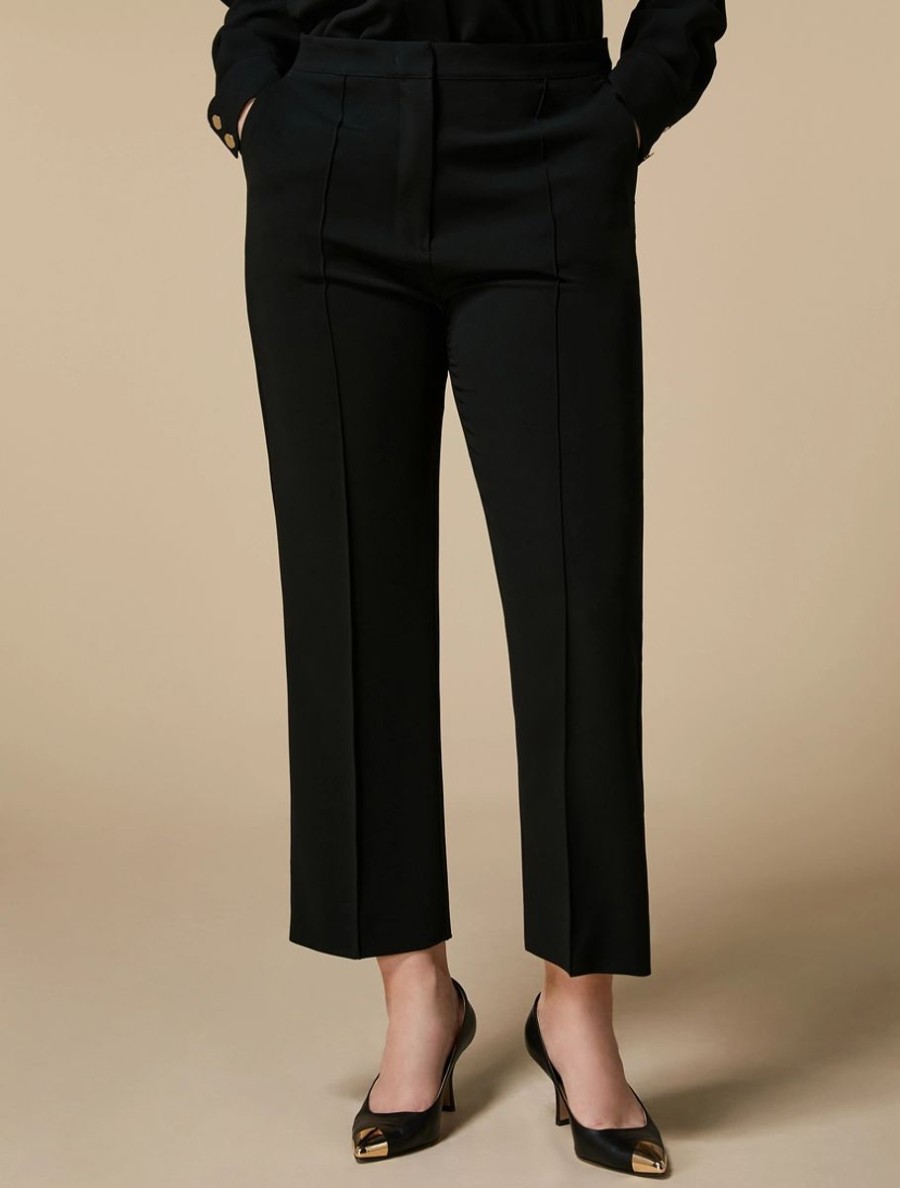 Vetements Marina Rinaldi | Pantalon En Triacetate Noir