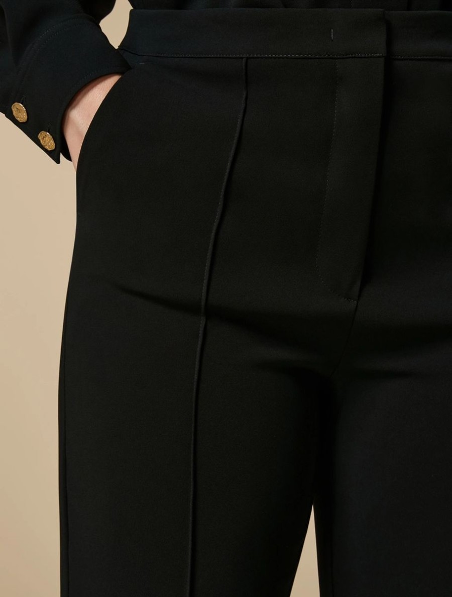 Vetements Marina Rinaldi | Pantalon En Triacetate Noir