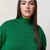 Vetements Marina Rinaldi | Robe En Laine Melangee Vert