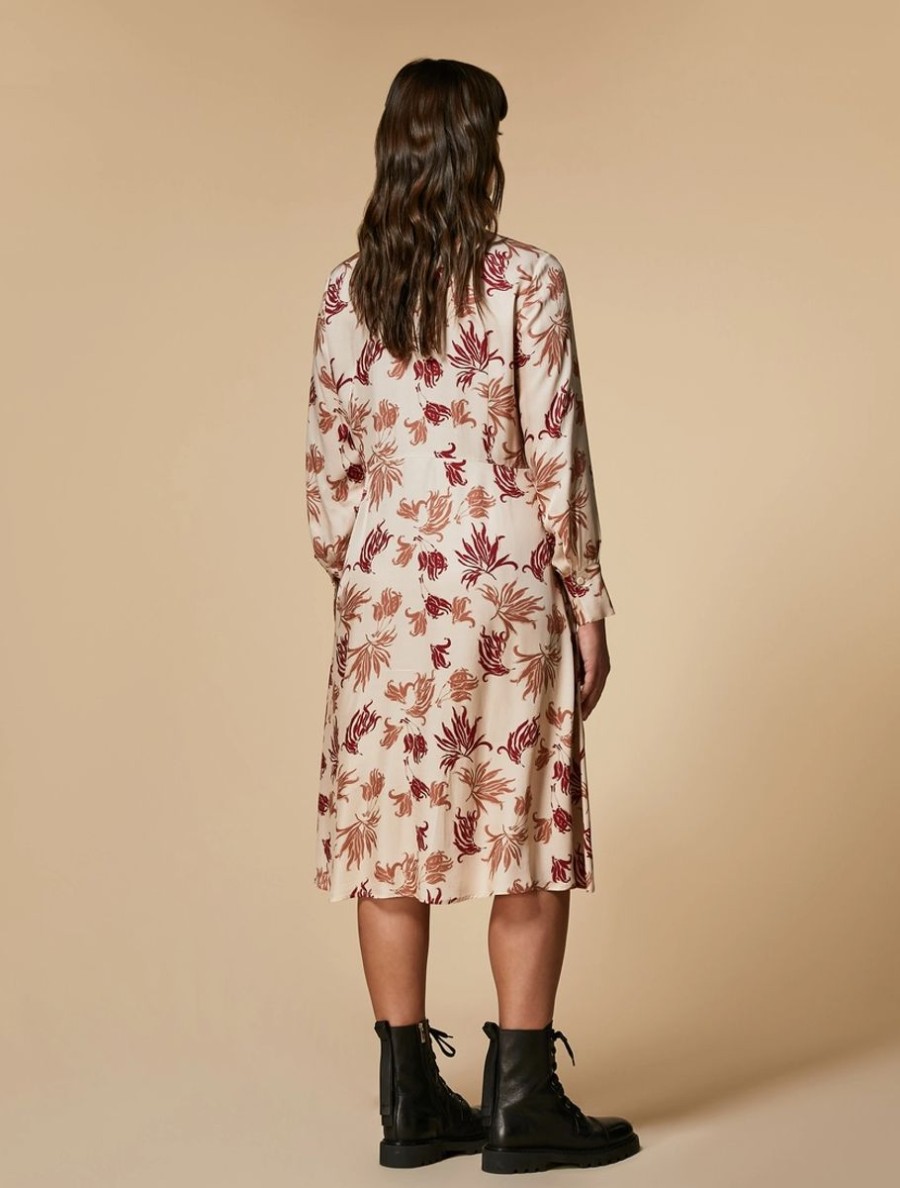 Vetements Marina Rinaldi | Robe Chemise En Serge Rose