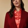 Vetements Marina Rinaldi | Cardigan En Laine Melangee Rouge