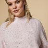 Vetements Marina Rinaldi | Pull En Laine Melangee Rose