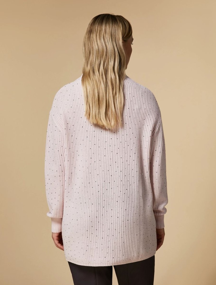 Vetements Marina Rinaldi | Pull En Laine Melangee Rose