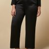 Vetements Marina Rinaldi | Pantalon En Satin Noir