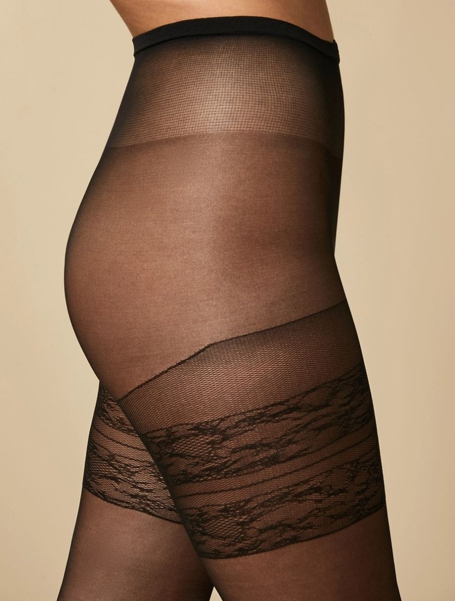 Vetements Marina Rinaldi | Collants Transparents 30 Deniers Noir