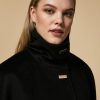 Vetements Marina Rinaldi | Manteau En Drap De Laine Noir