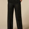 Vetements Marina Rinaldi | Pantalon Leger En Lin Noir