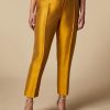 Vetements De Ceremonie Marina Rinaldi | Pantalon Shantung Pure Soie Or