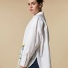 Vetements Marina Rinaldi | Chemise Oversize En Popeline De Coton Blanc Optique