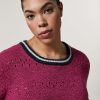 Vetements Marina Rinaldi | Pull Mouline Bordeaux