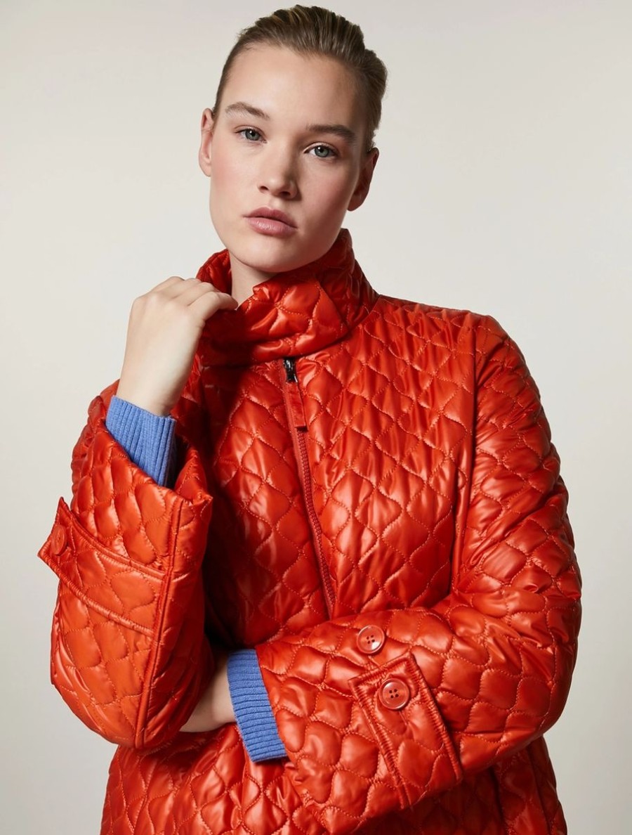 Vetements Marina Rinaldi | Veste Matelassee Orange