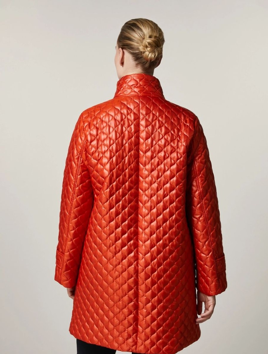 Vetements Marina Rinaldi | Veste Matelassee Orange