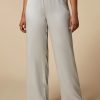 Vetements Marina Rinaldi | Pantalon En Satin D'Envers Gris Perle