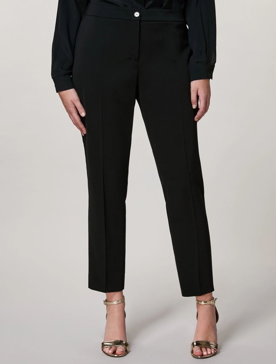 Vetements Marina Rinaldi | Pantalon En Cady Noir