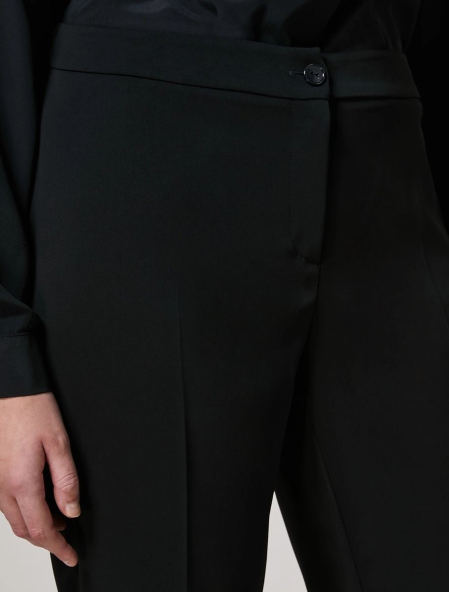 Vetements Marina Rinaldi | Pantalon En Cady Noir