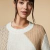 Vetements Marina Rinaldi | Pull En Laine Melangee Blanc