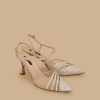 Vetements De Ceremonie Marina Rinaldi | Escarpins En Tulle Strasse Beige