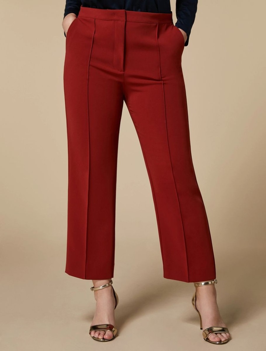 Vetements Marina Rinaldi | Pantalon En Triacetate Rouiller