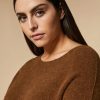 Vetements Marina Rinaldi | Pull En Alpaga Melange Brun