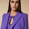 Vetements De Ceremonie Marina Rinaldi | Veste Spencer En Crepe Violet