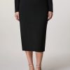 Vetements Marina Rinaldi | Jupe En Jersey Crepe Noir