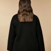 Vetements Marina Rinaldi | Veste Double Face En Laine Et Cachemire Noir