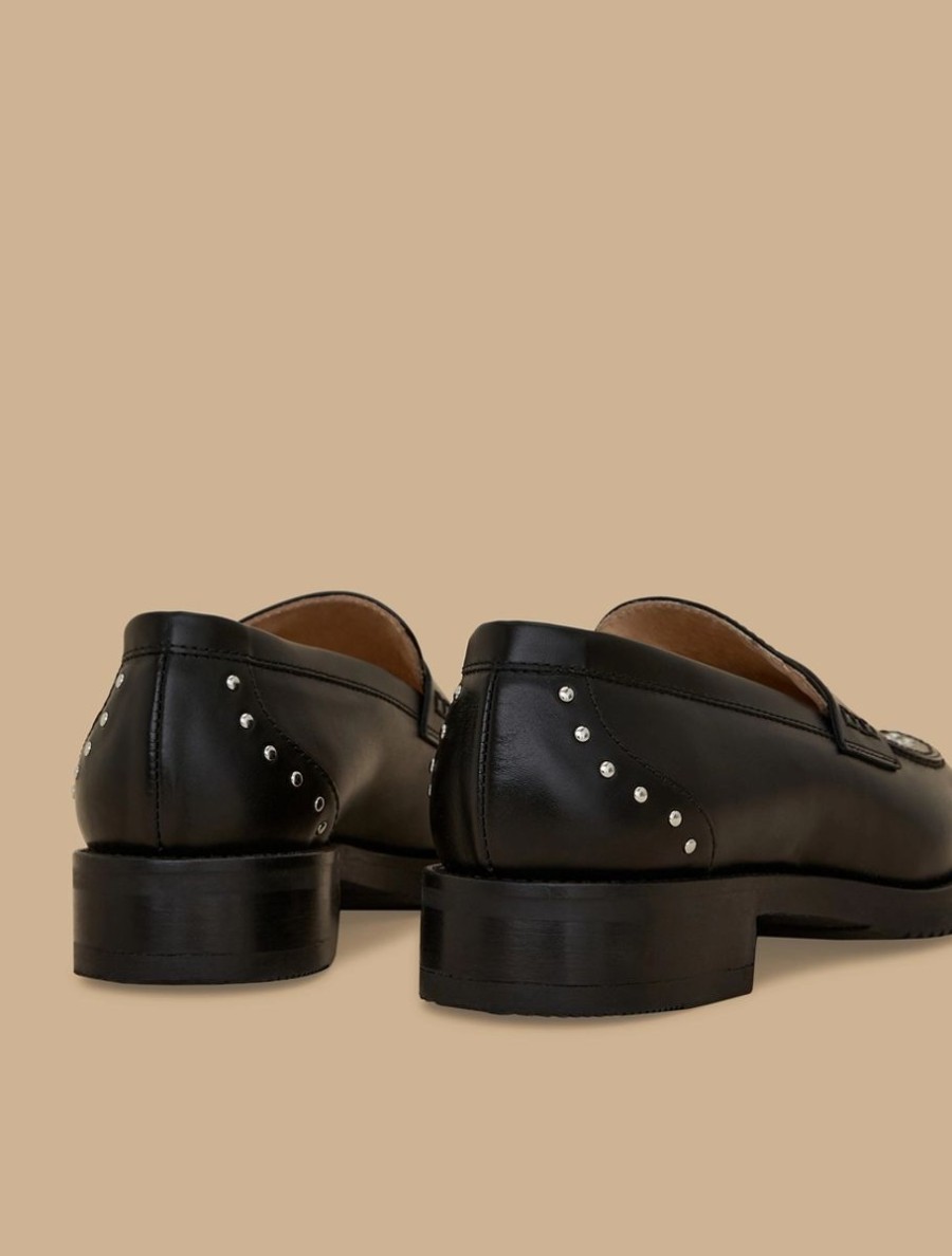 Accessoires Marina Rinaldi | Mocassins En Cuir Noir